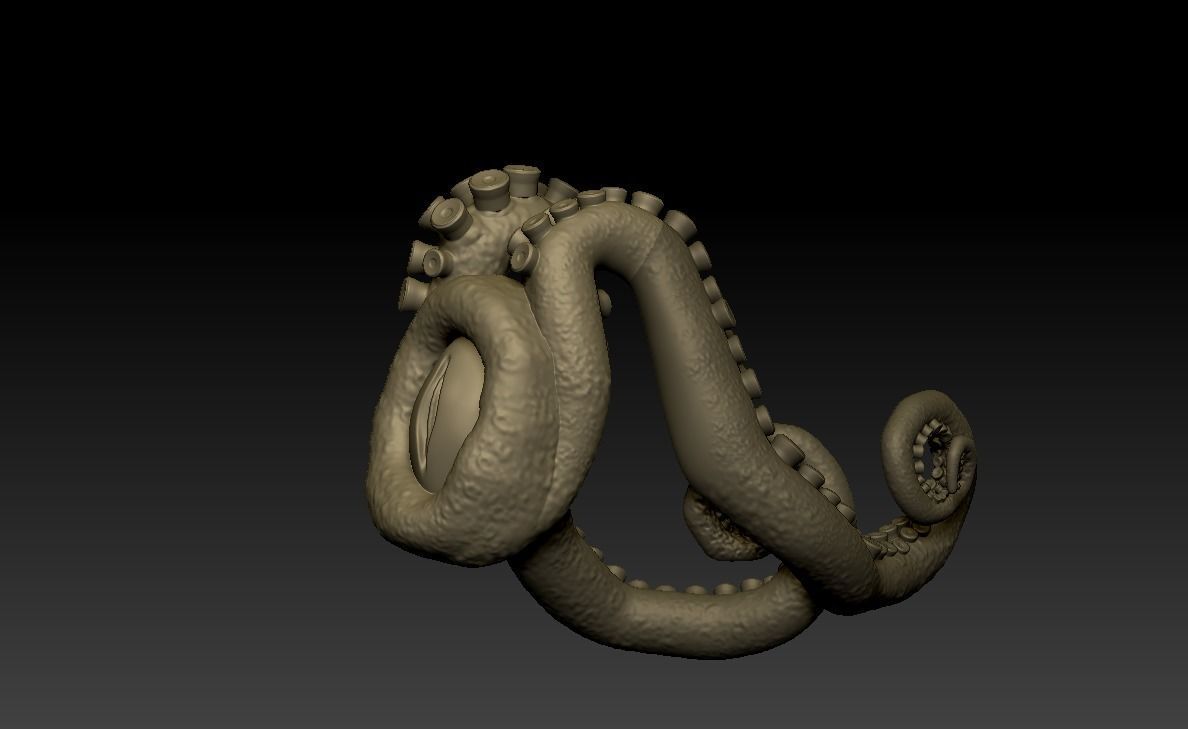 Lovecraft Tentacles Creature Holder 3D print model_21