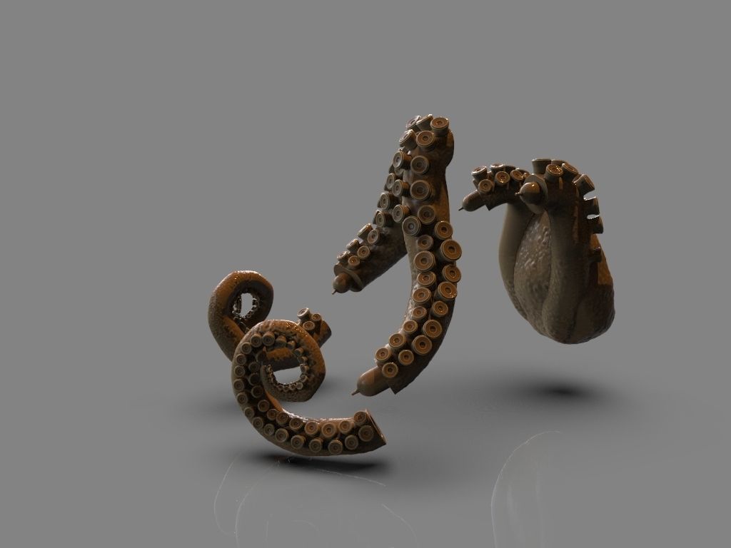Lovecraft Tentacles Creature Holder 3D print model_14