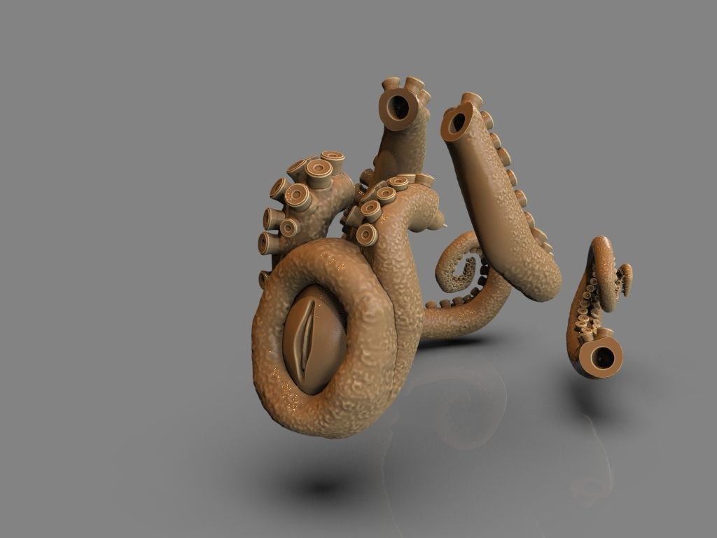 Lovecraft Tentacles Creature Holder 3D print model_12