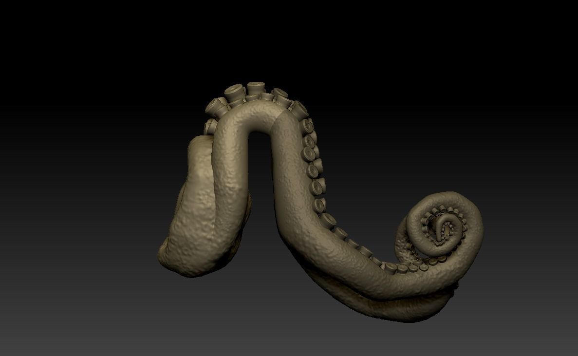 Lovecraft Tentacles Creature Holder 3D print model_27