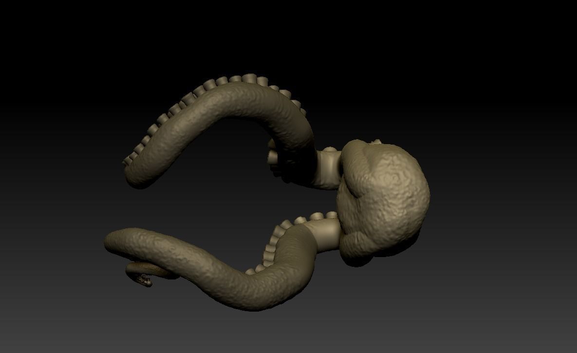 Lovecraft Tentacles Creature Holder 3D print model_19