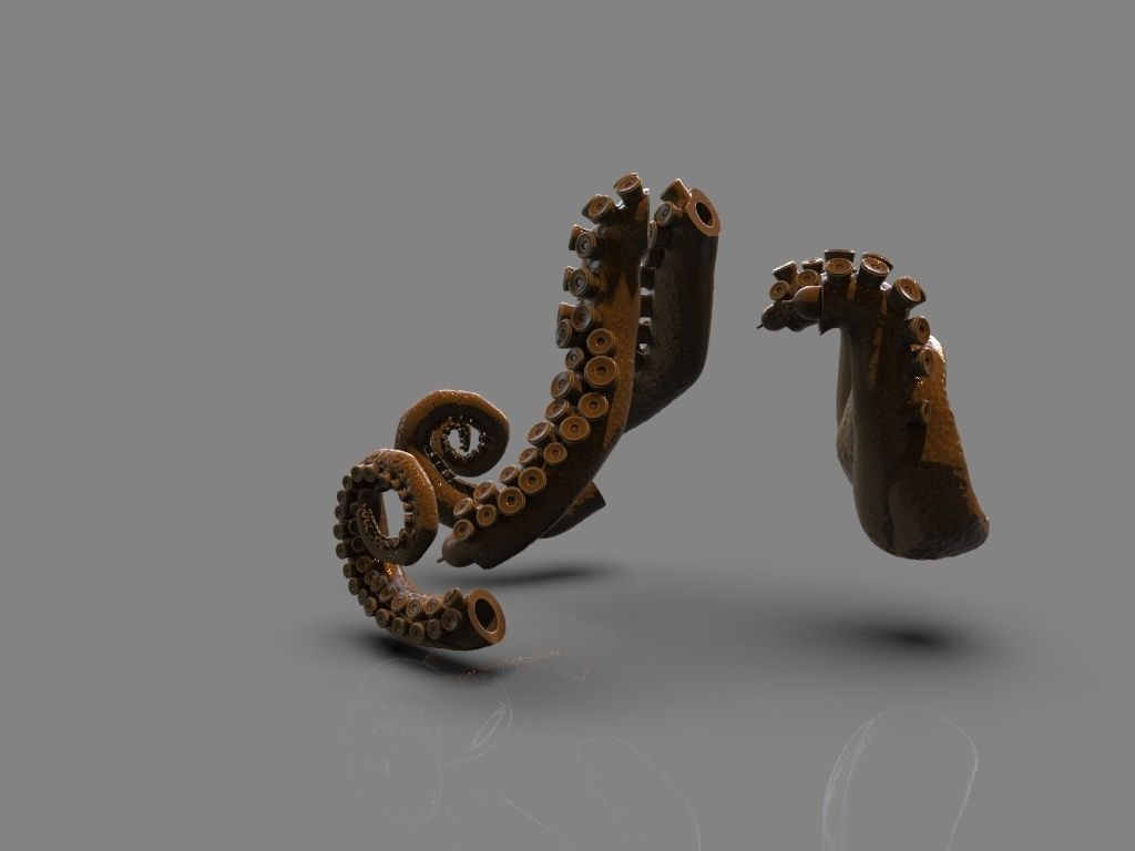 Lovecraft Tentacles Creature Holder 3D print model_15
