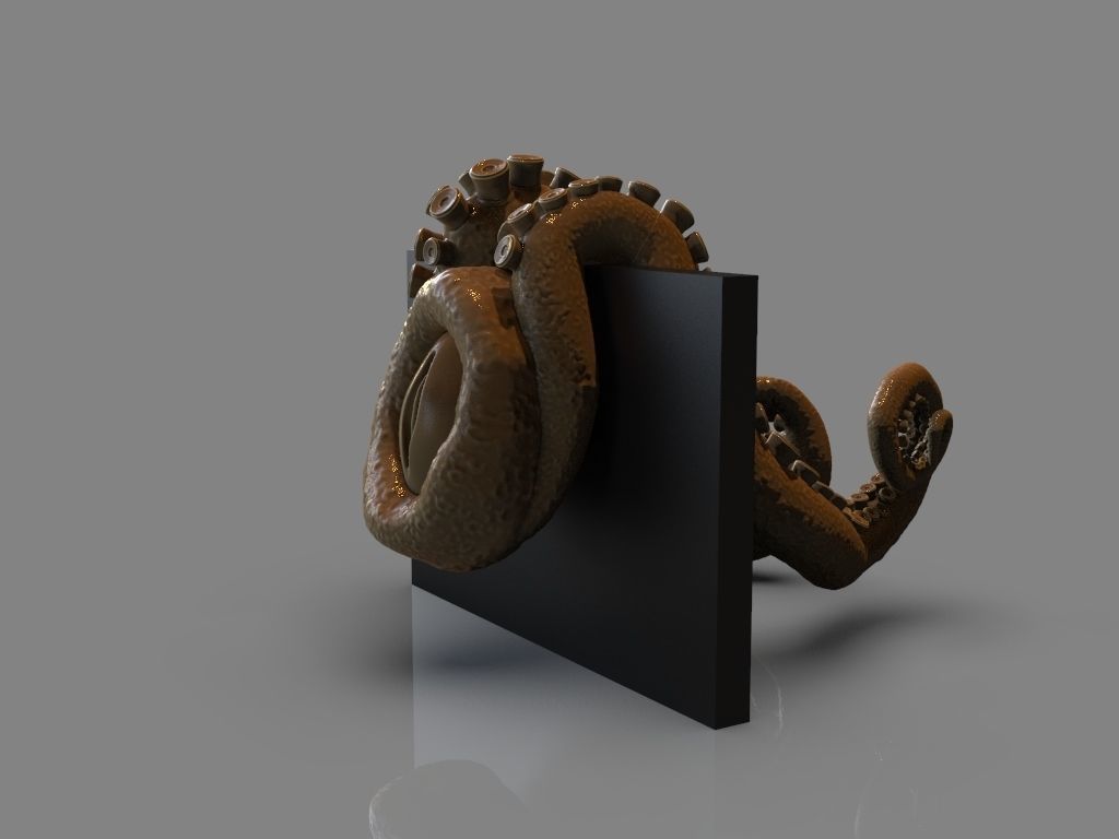Lovecraft Tentacles Creature Holder 3D print model_5