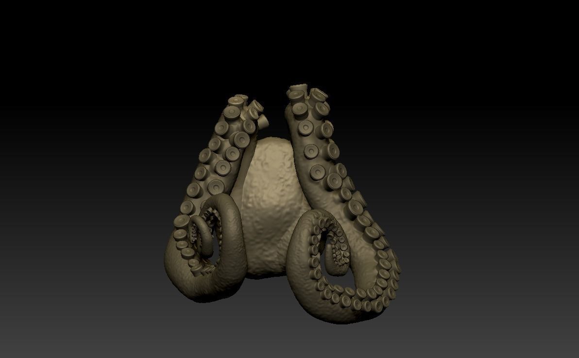 Lovecraft Tentacles Creature Holder 3D print model_22