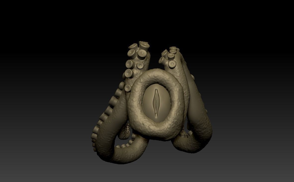 Lovecraft Tentacles Creature Holder 3D print model_26