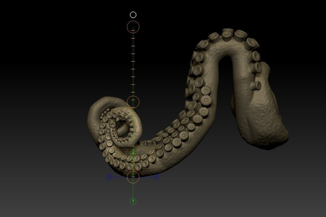 Lovecraft Tentacles Creature Holder 3D print model_24