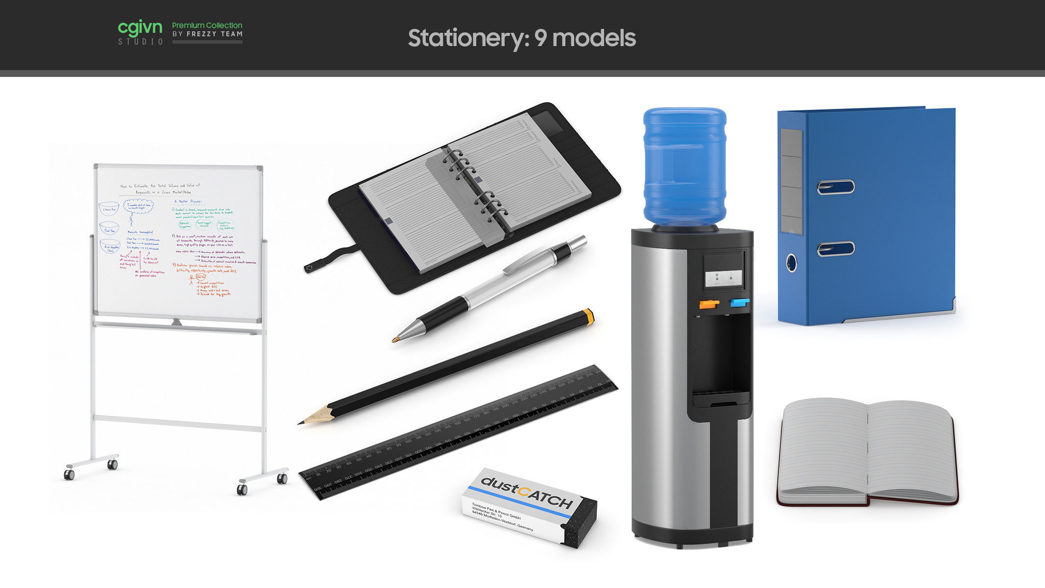 116 Office Equipment Collection 3D model_4