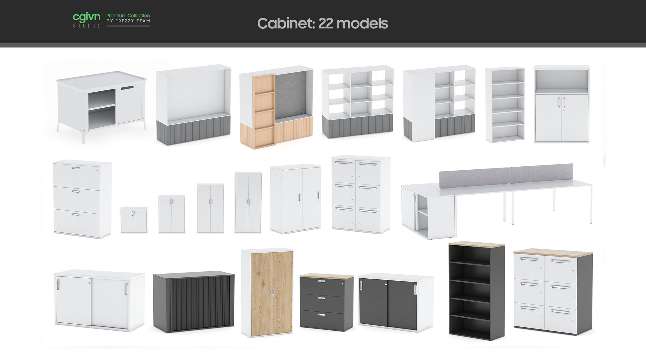 116 Office Equipment Collection 3D model_9