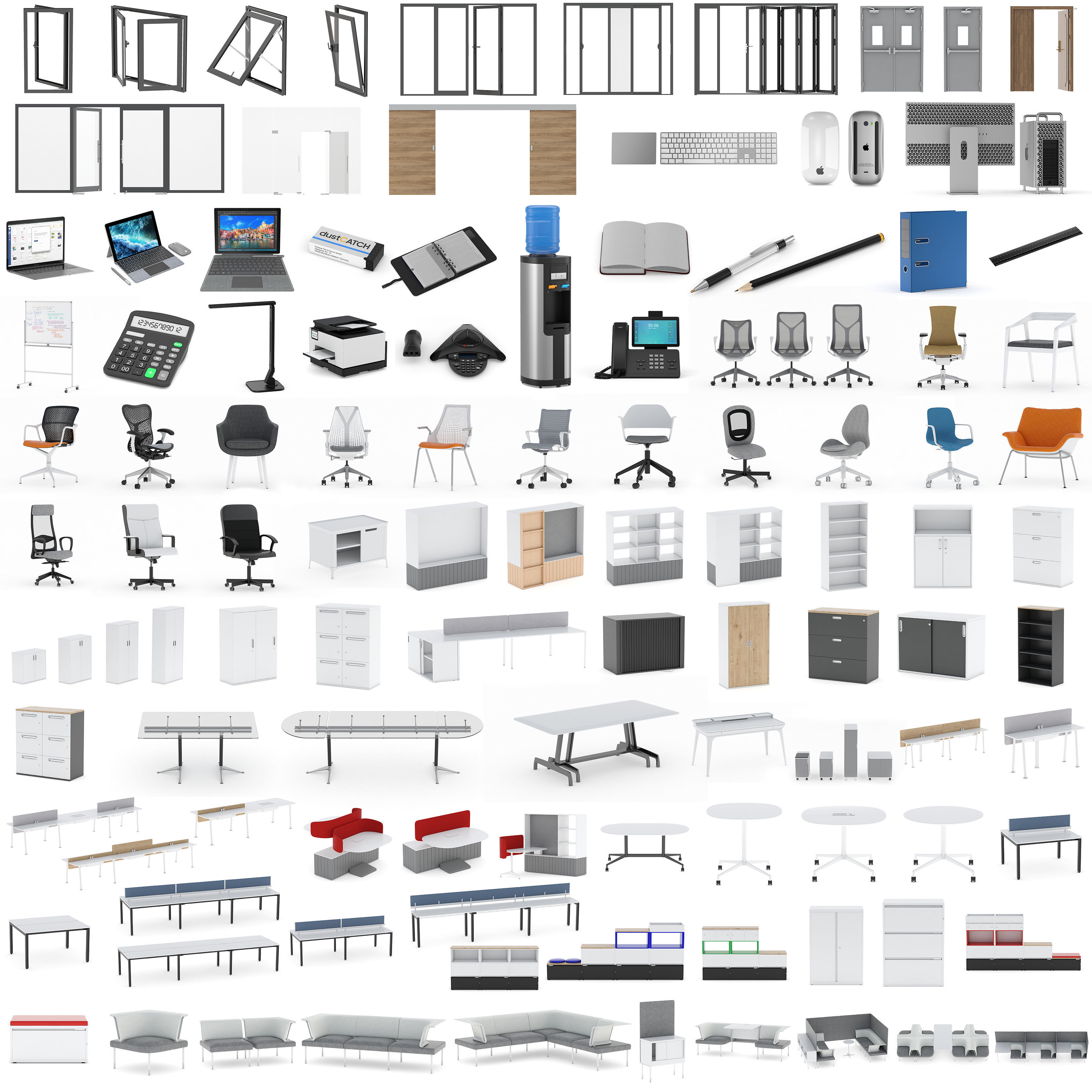 116 Office Equipment Collection 3D model_1