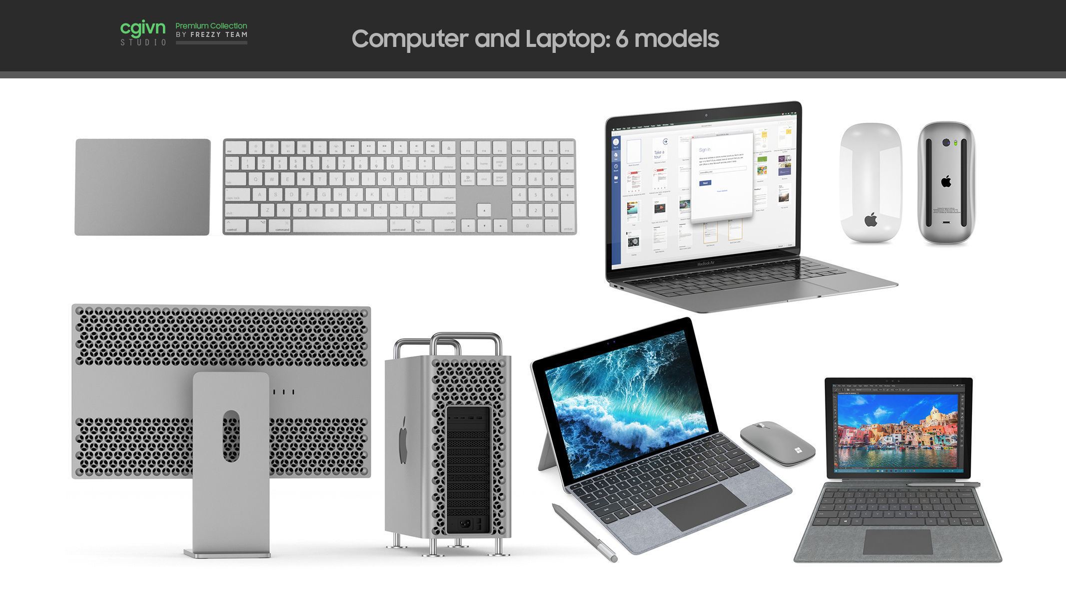 116 Office Equipment Collection 3D model_3