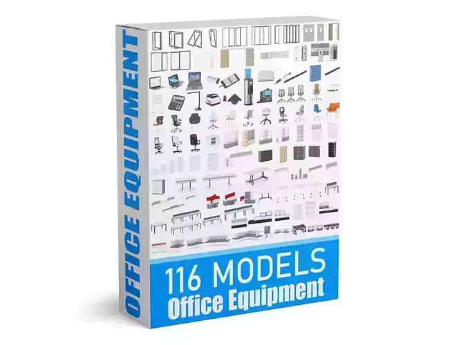 116 Office Equipment Collection 3D model