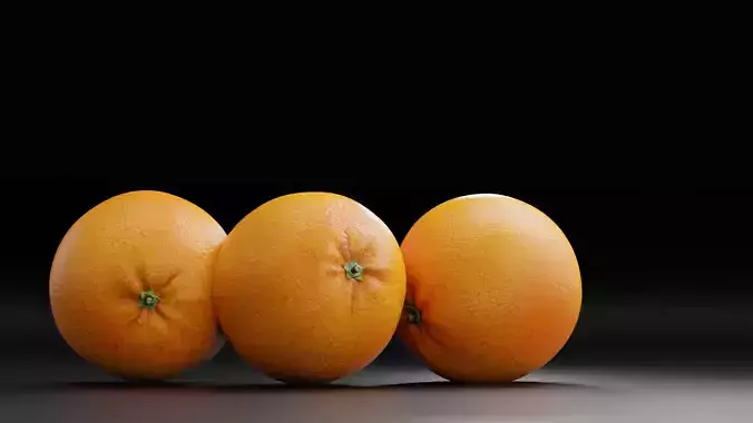 Orange Fruit  - Game Asset Low-poly 3D model