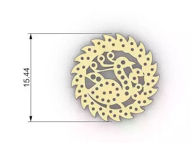 Ear ring gold jewellery 3D print model