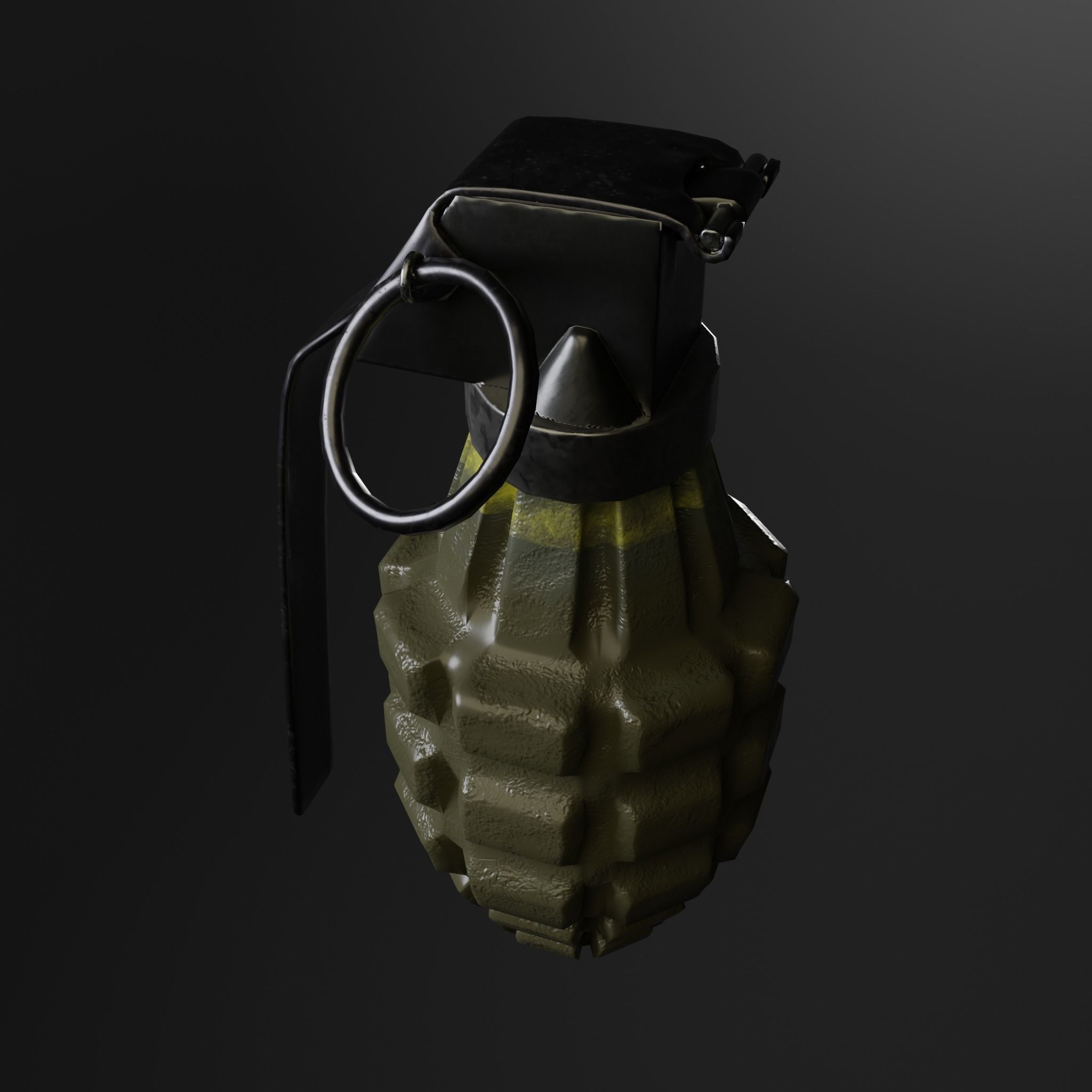 pineapple grenade 3D model_5