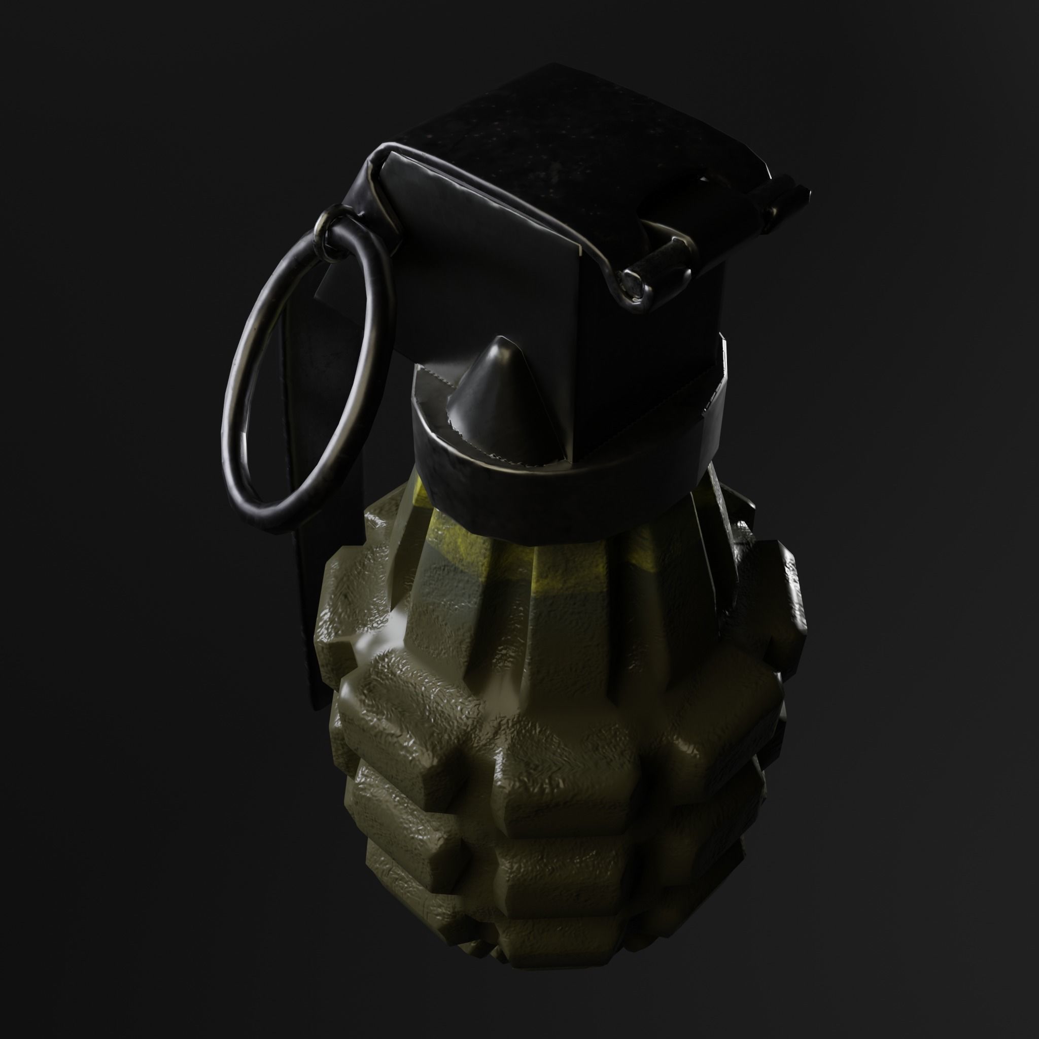 pineapple grenade 3D model_9