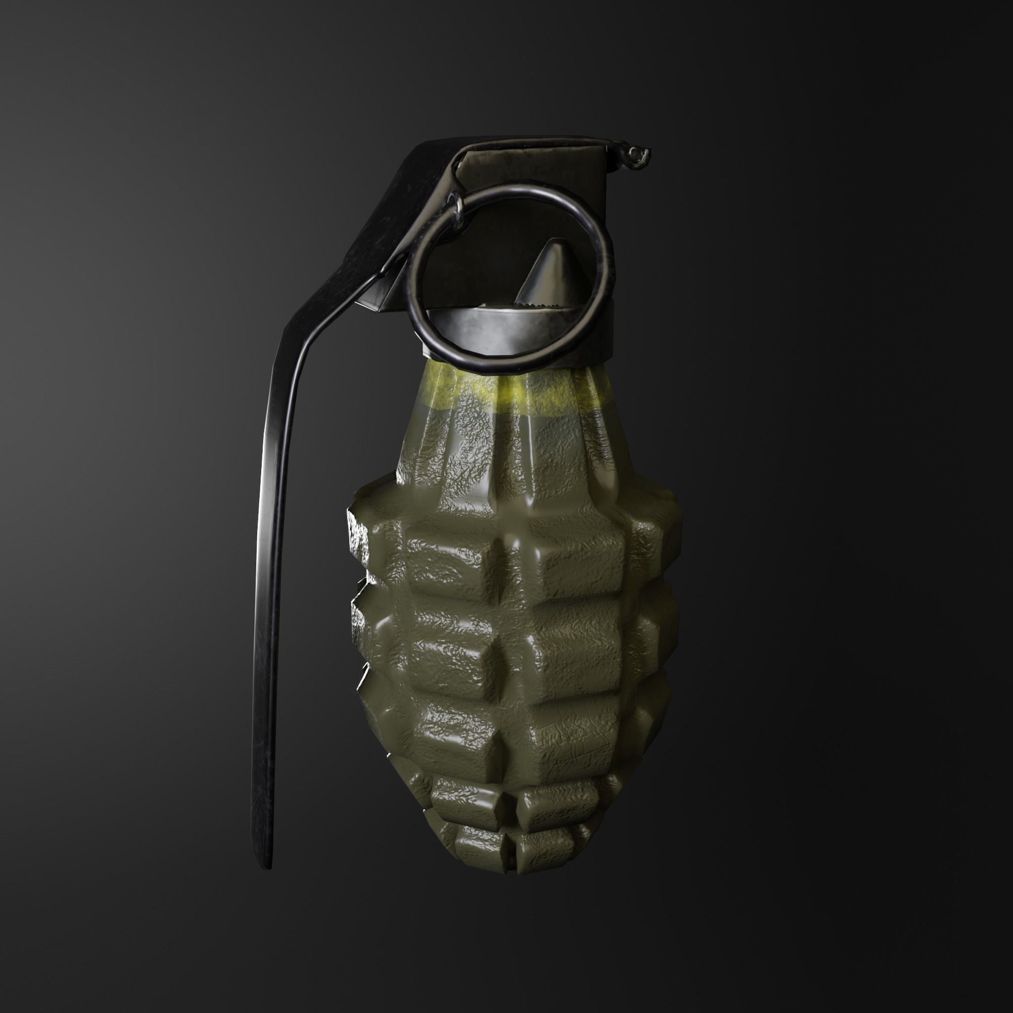 pineapple grenade 3D model_2