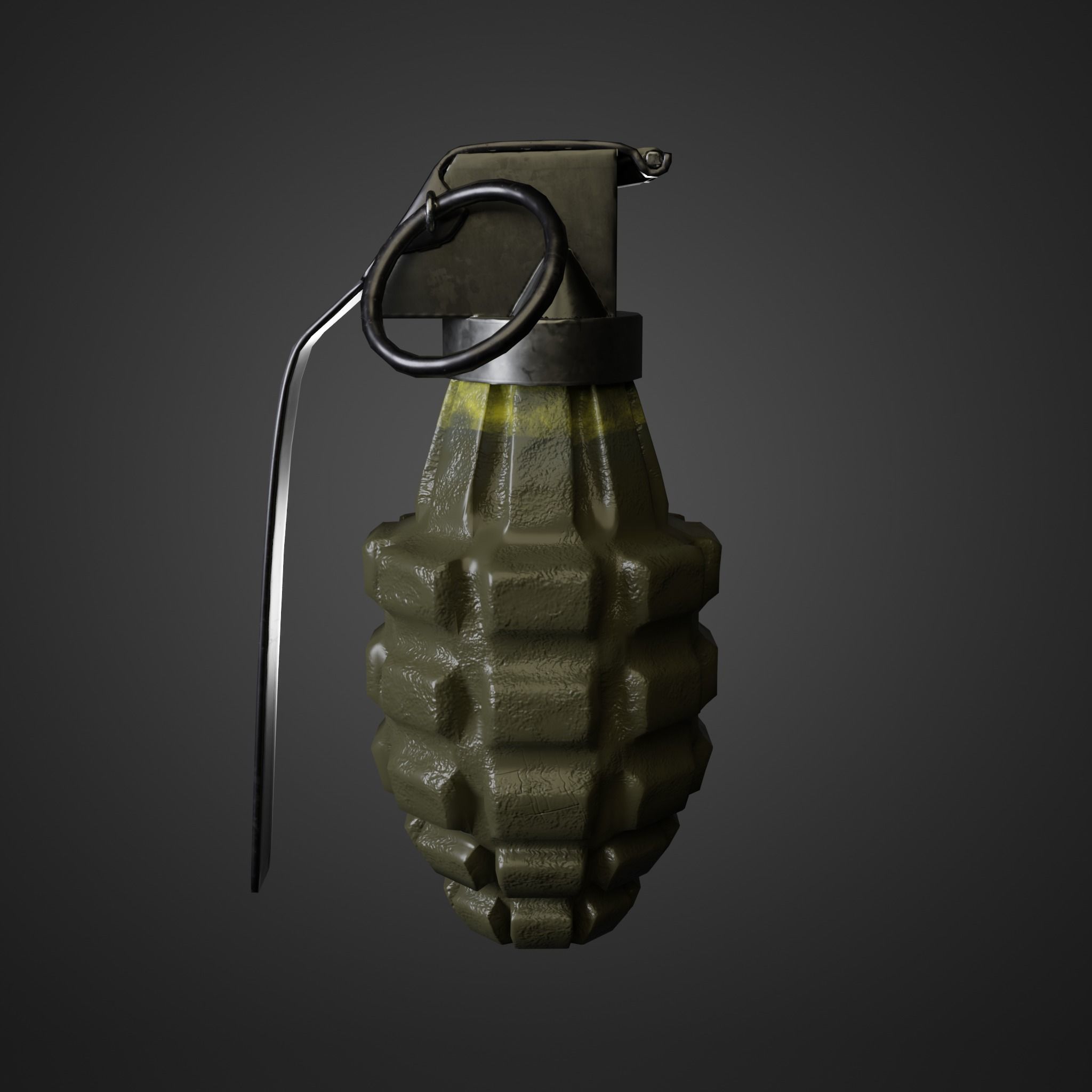 pineapple grenade 3D model_3