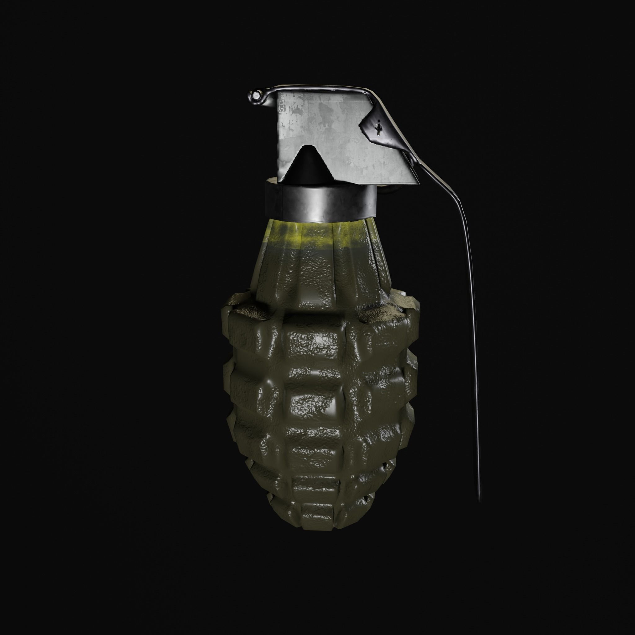 pineapple grenade 3D model_7
