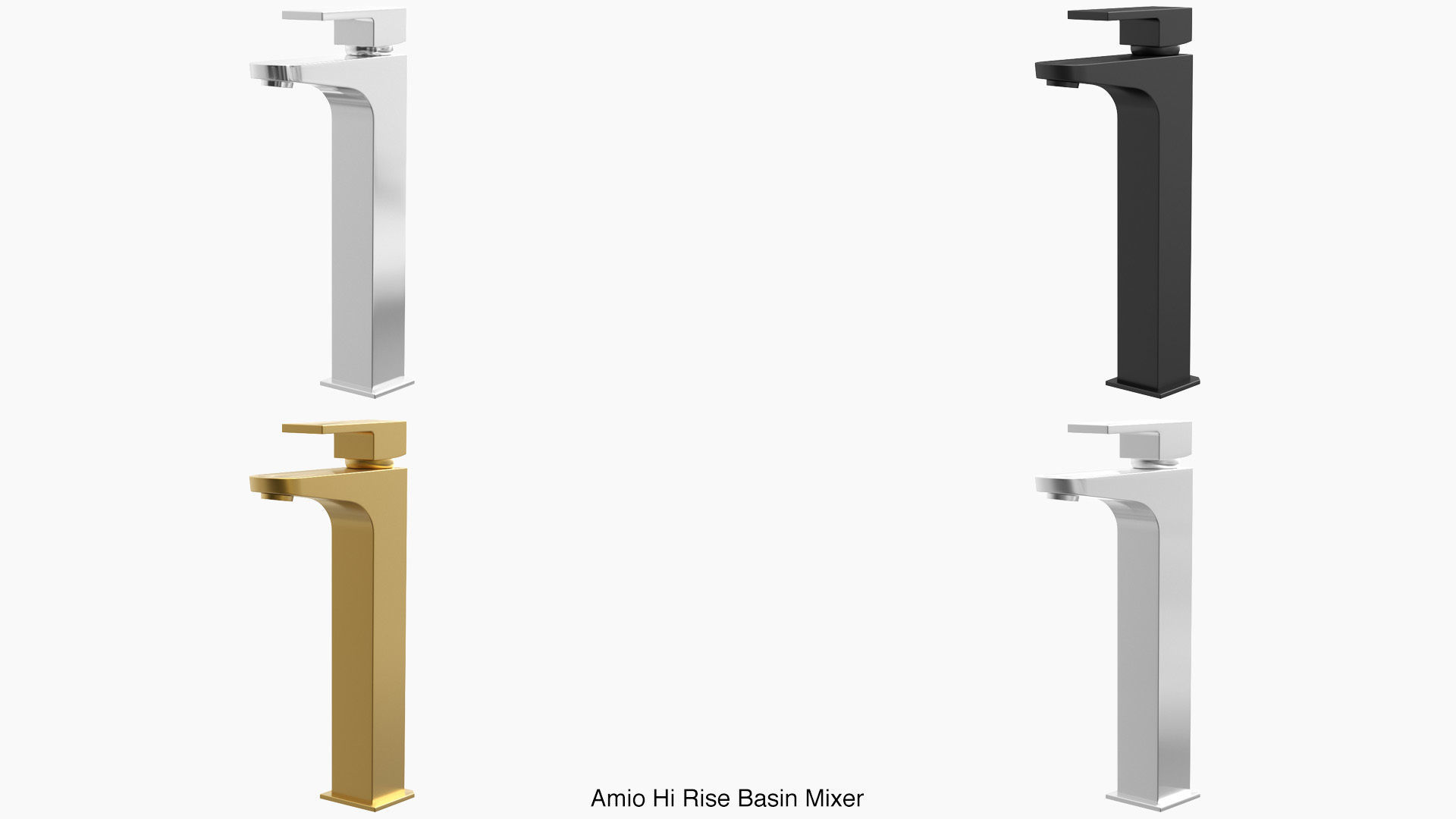 Fixtures - Kitchen Bathroom Faucet Pack A Low-poly 3D model_5