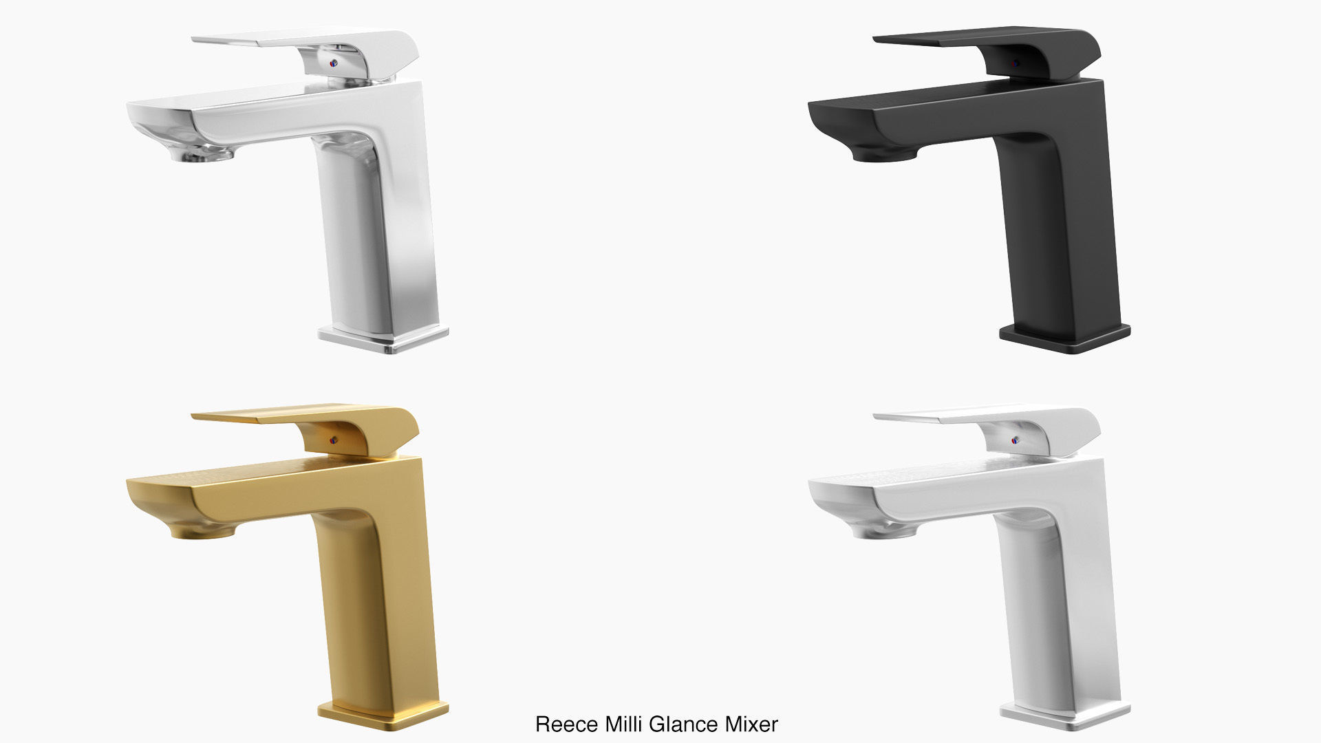 Fixtures - Kitchen Bathroom Faucet Pack A Low-poly 3D model_3