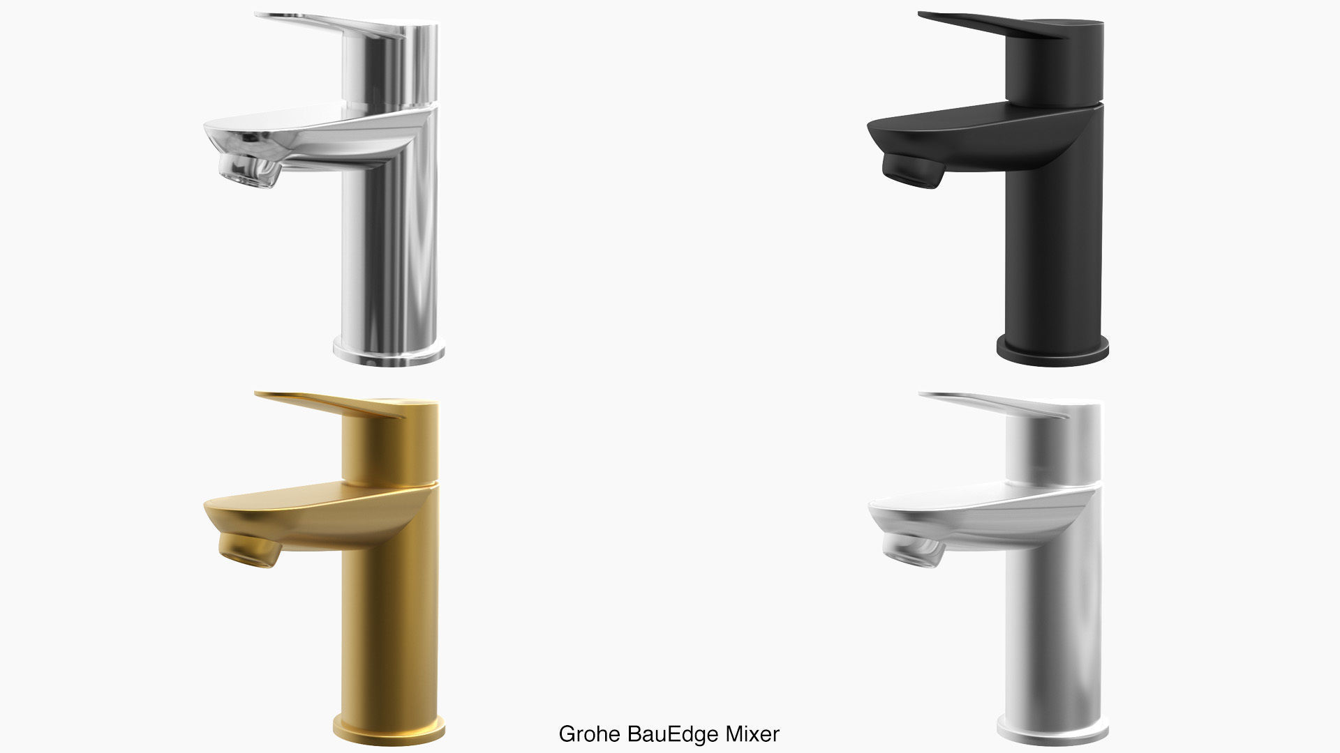Fixtures - Kitchen Bathroom Faucet Pack A Low-poly 3D model_6