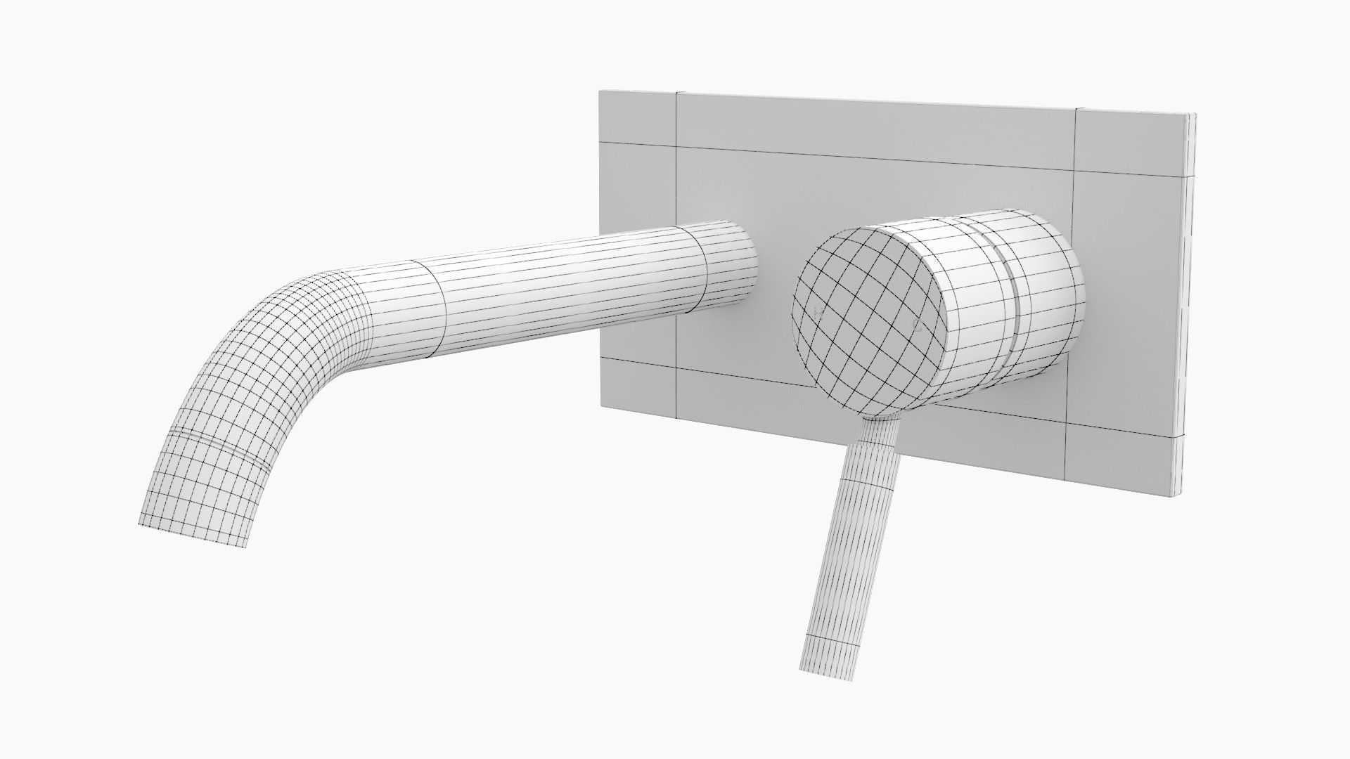 Fixtures - Kitchen Bathroom Faucet Pack A Low-poly 3D model_11