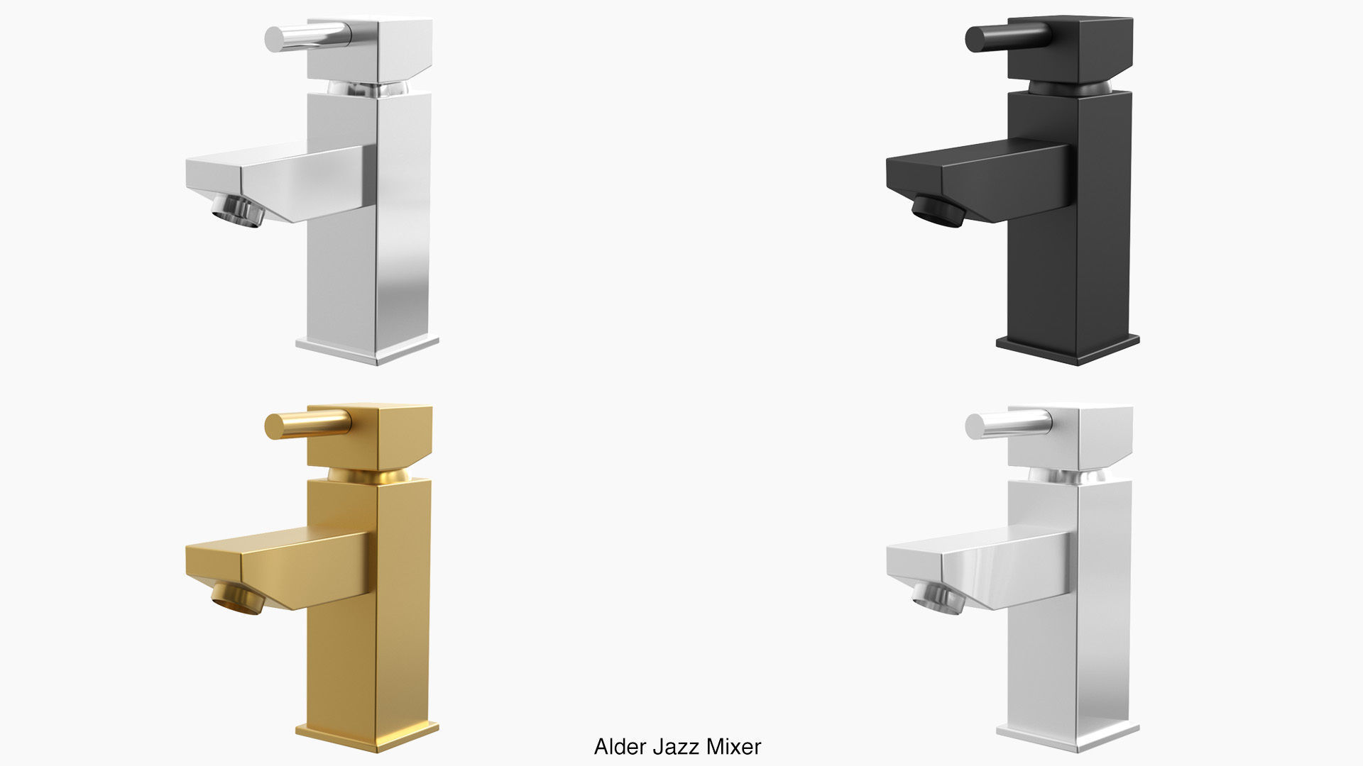 Fixtures - Kitchen Bathroom Faucet Pack A Low-poly 3D model_4