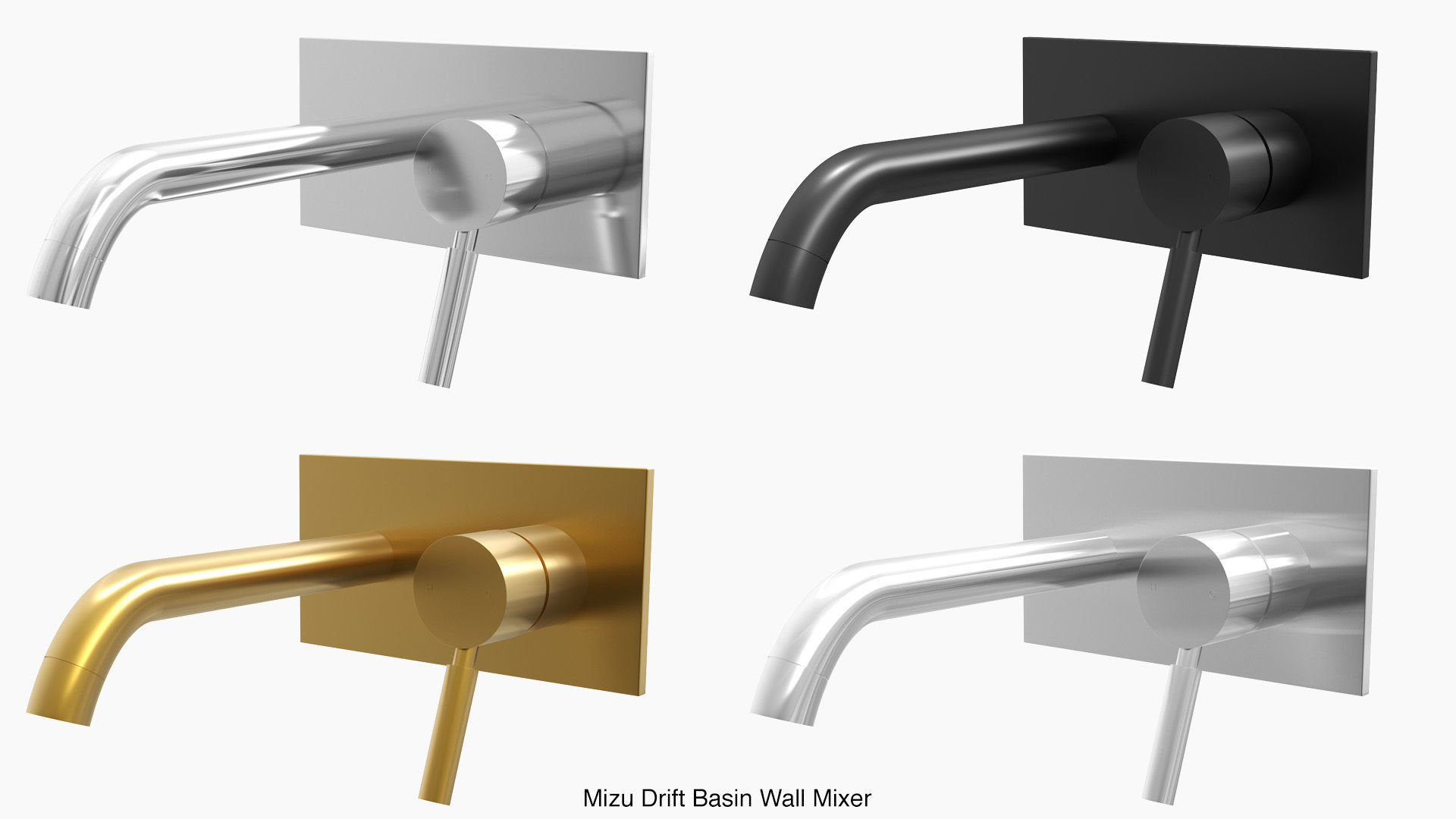 Fixtures - Kitchen Bathroom Faucet Pack A Low-poly 3D model_2
