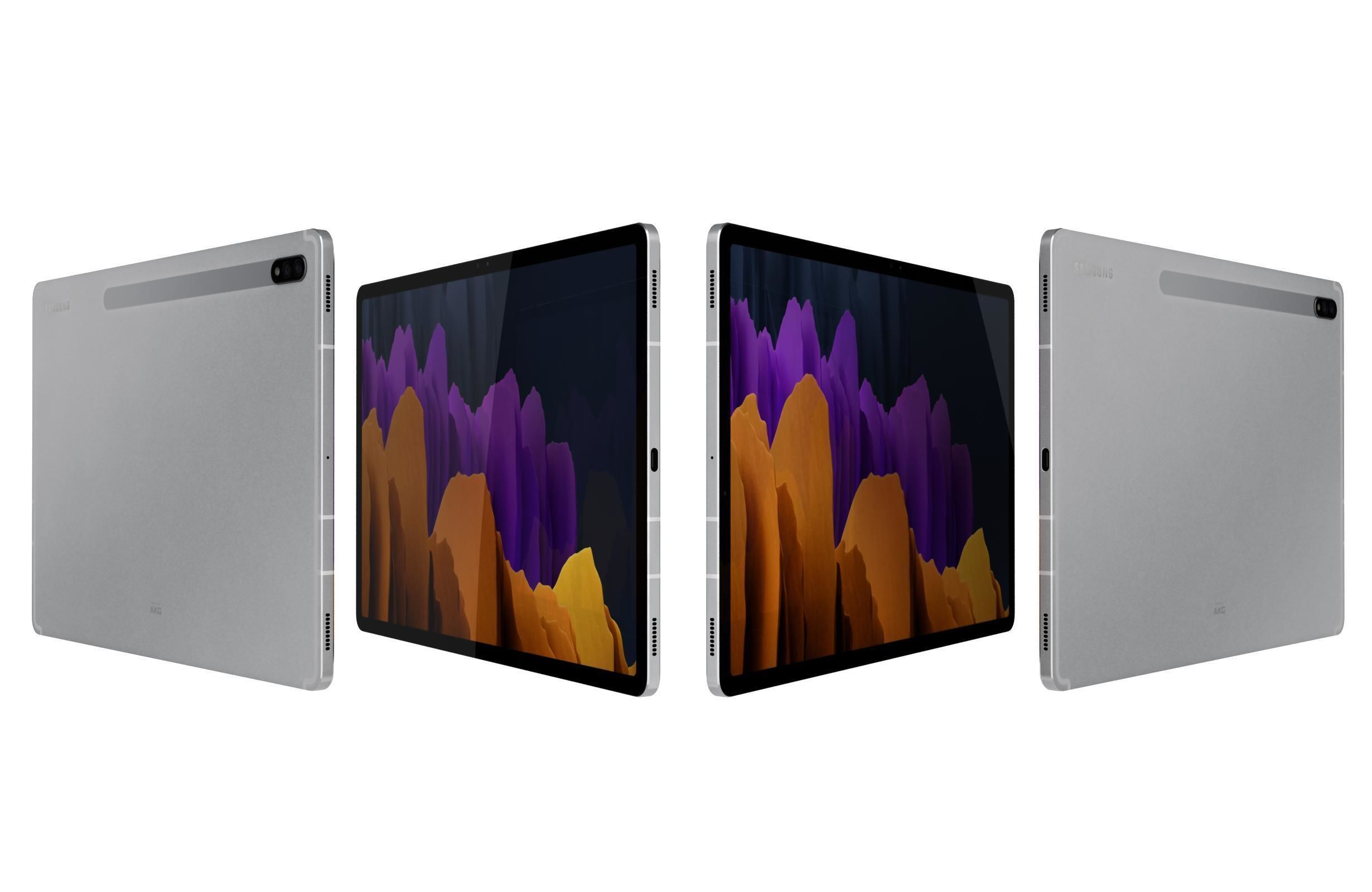 Samsung Galaxy Tab S7 Plus Mystic White 3D model_2