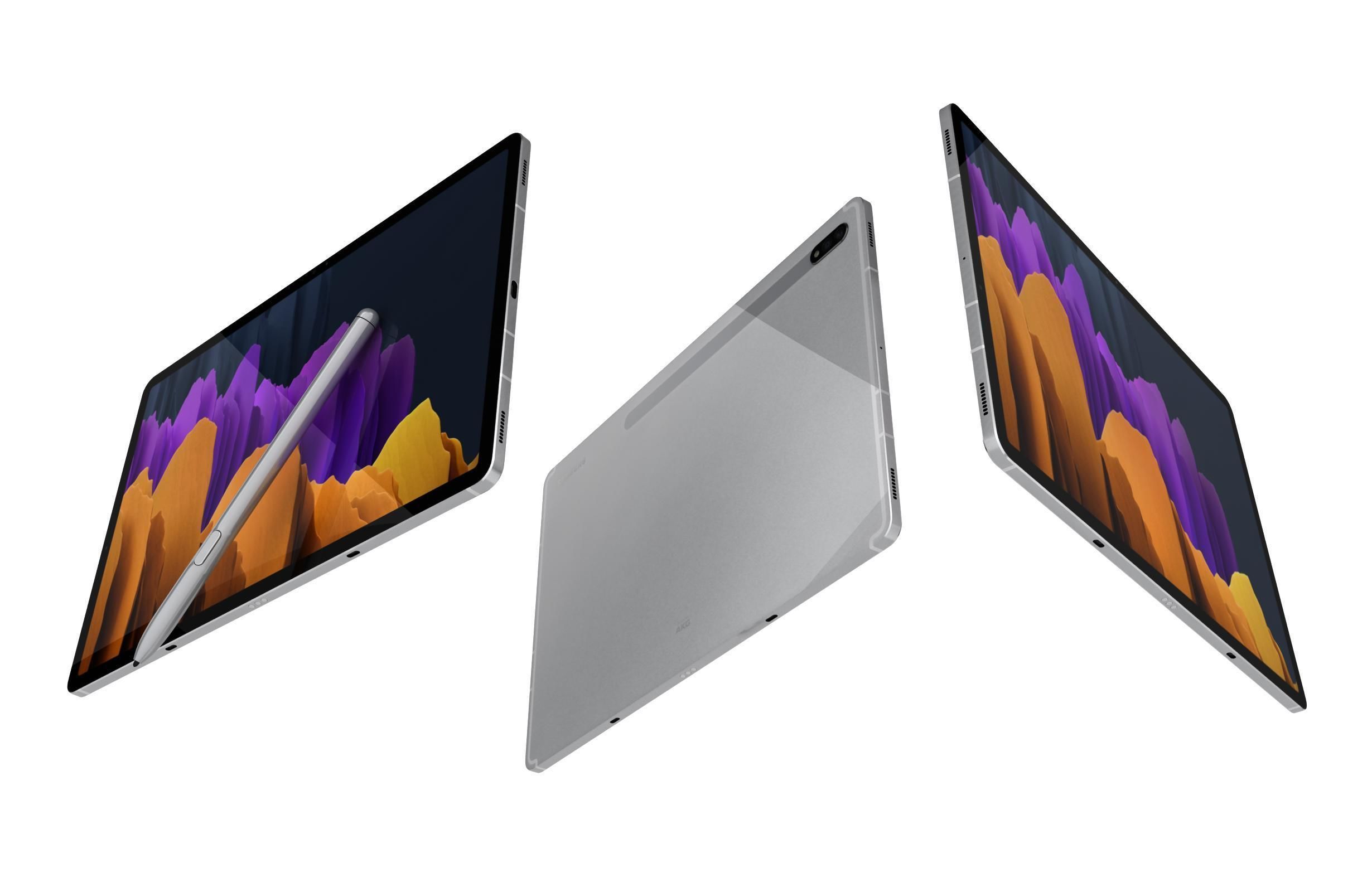 Samsung Galaxy Tab S7 Plus Mystic White 3D model_1