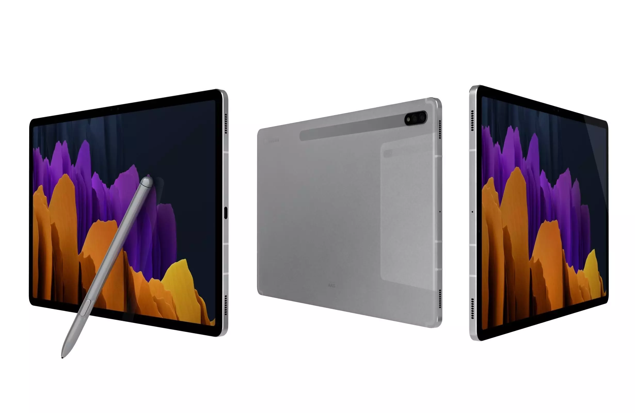 Samsung Galaxy Tab S7 Plus Mystic White 3D model_0