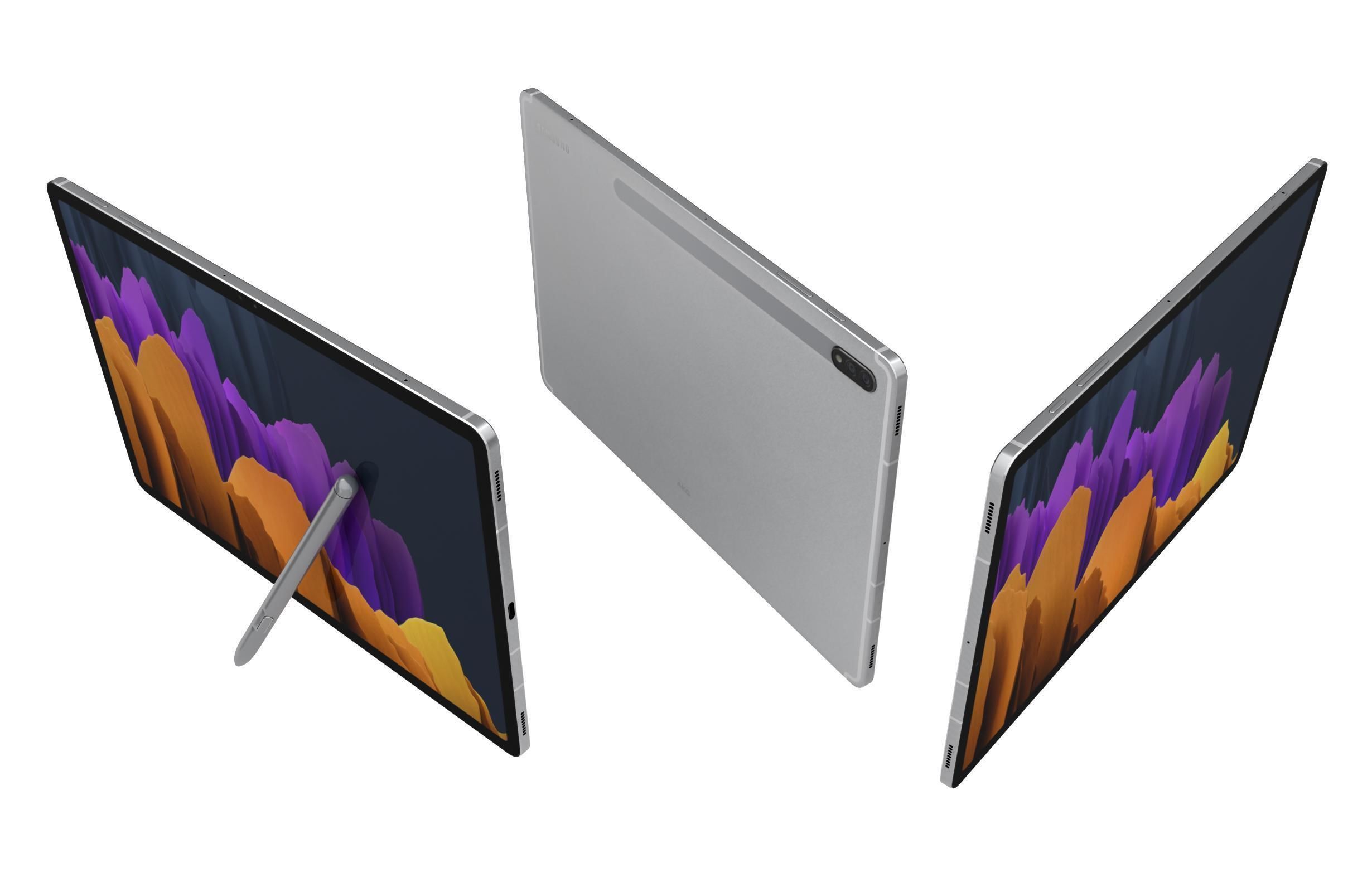 Samsung Galaxy Tab S7 Plus Mystic White 3D model_16