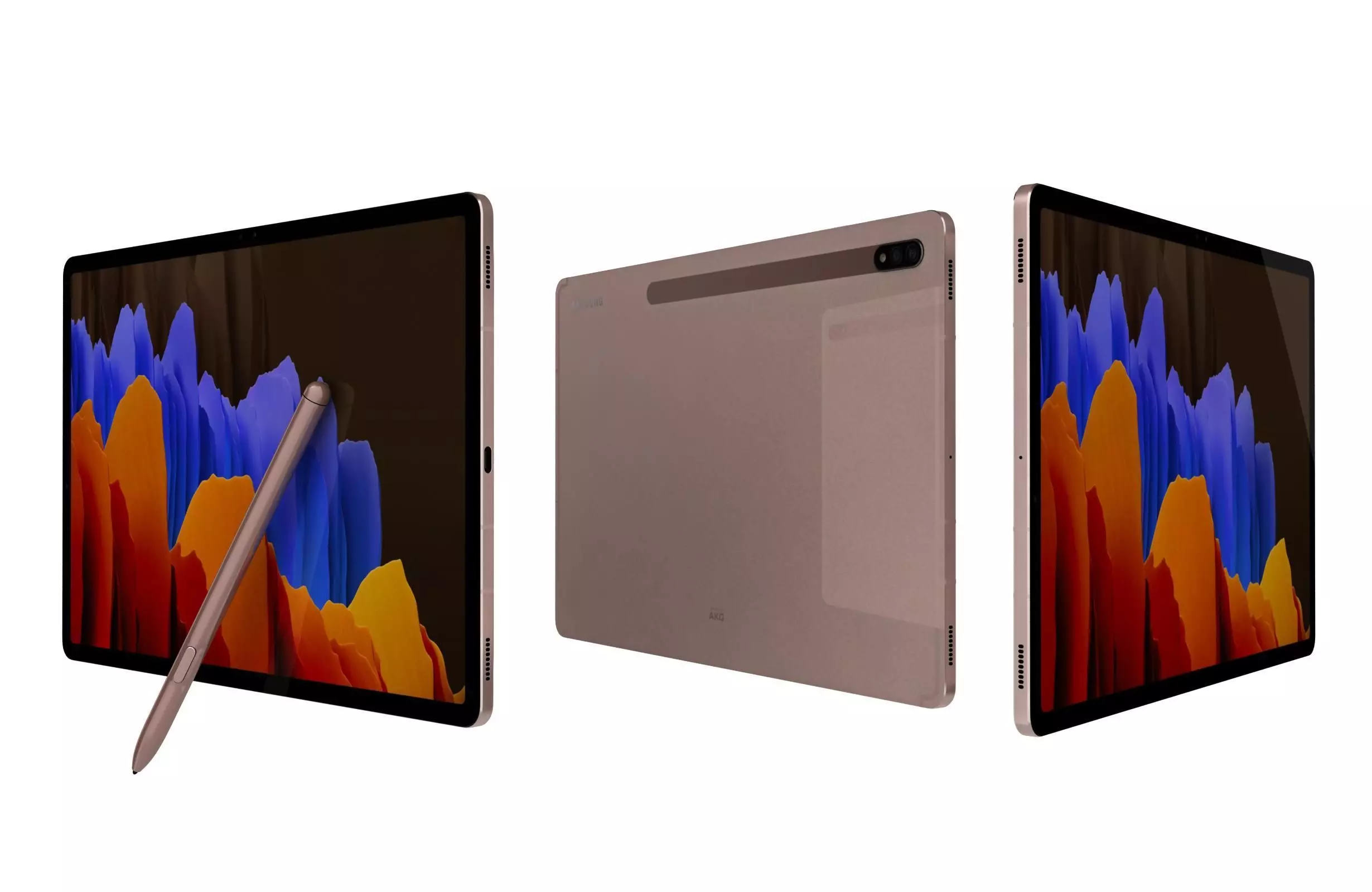 Samsung Galaxy Tab S7 Plus Mystic Bronze 3D model_0