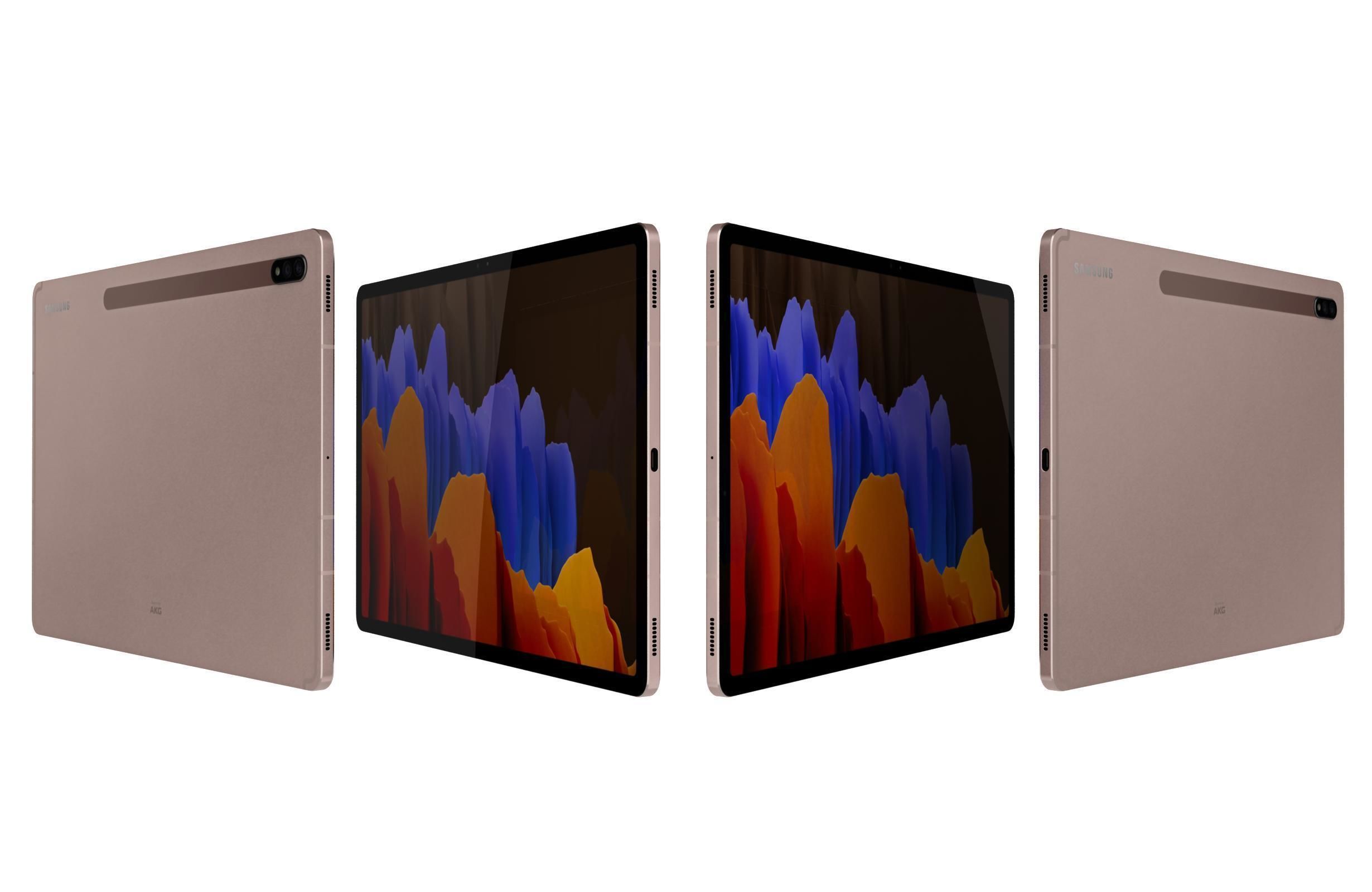 Samsung Galaxy Tab S7 Plus Mystic Bronze 3D model_5