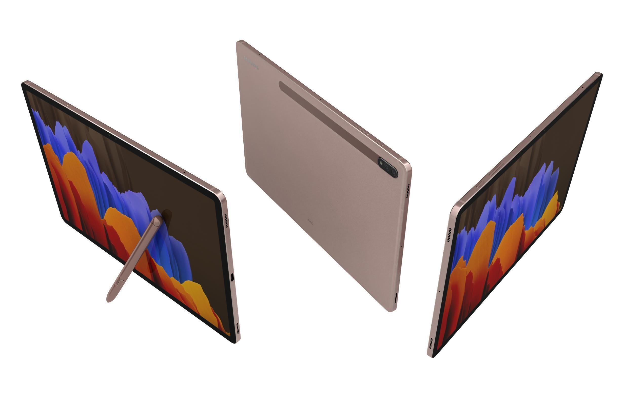 Samsung Galaxy Tab S7 Plus Mystic Bronze 3D model_4