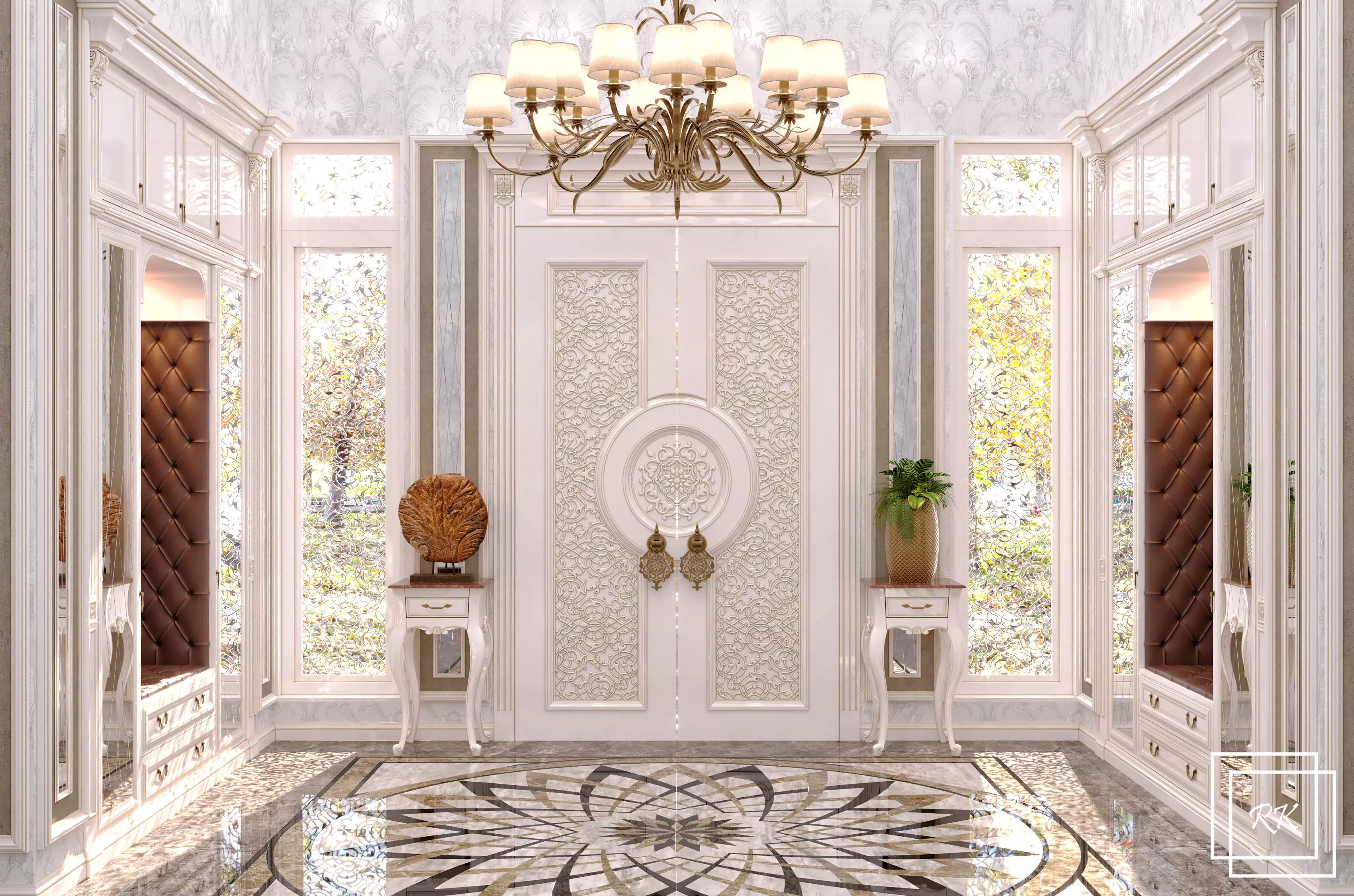 Design Hall classic 3D model_0