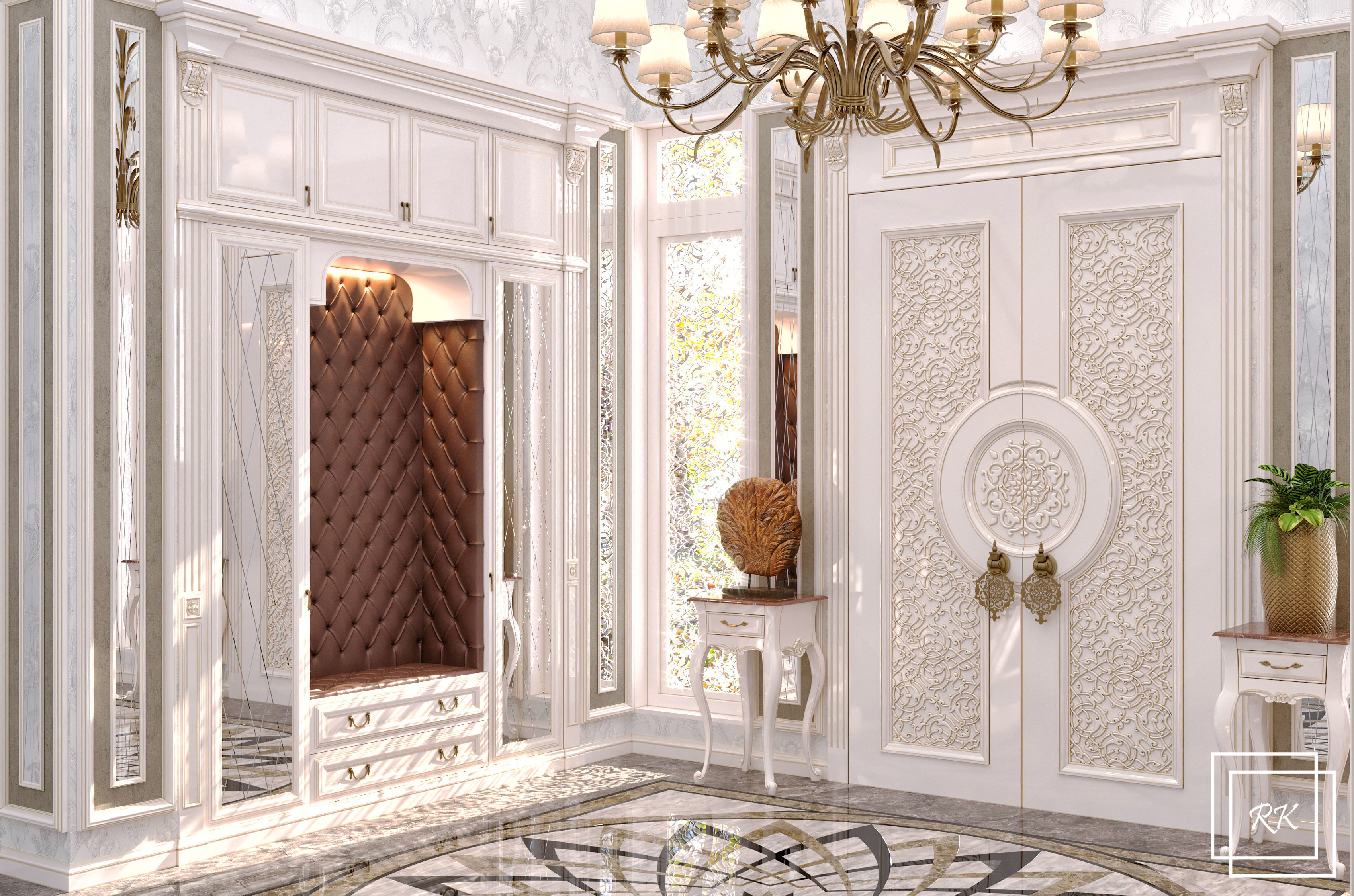 Design Hall classic 3D model_1