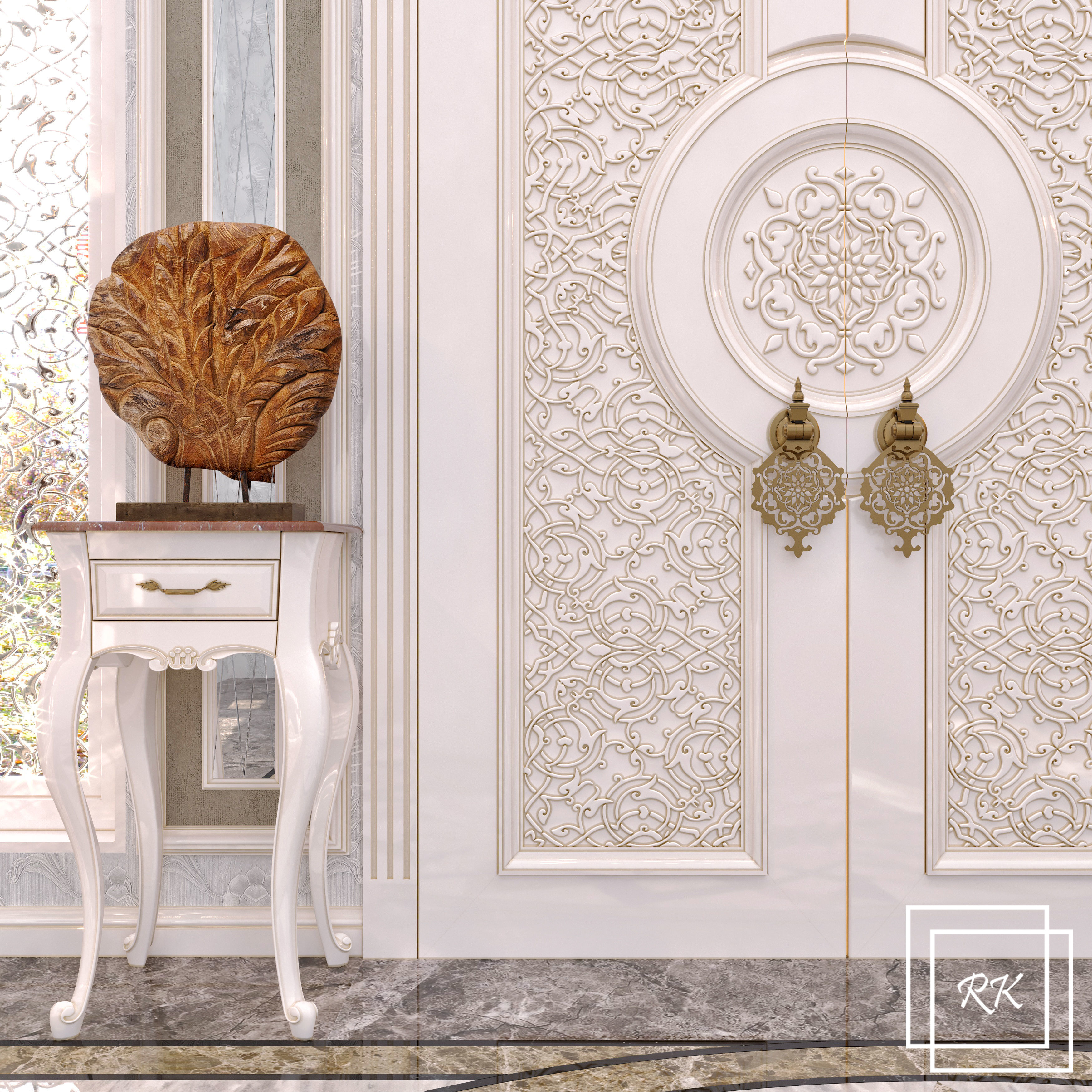 Design Hall classic 3D model_3