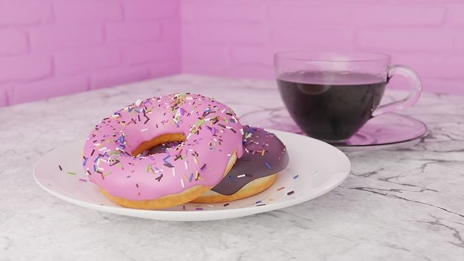 Donut Time Free 3D model