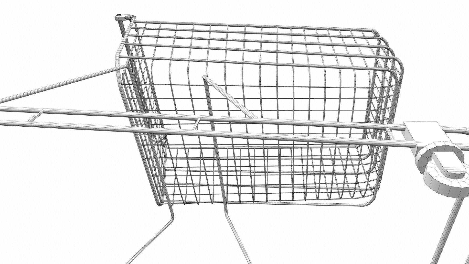 Shopping cart 3D model_10