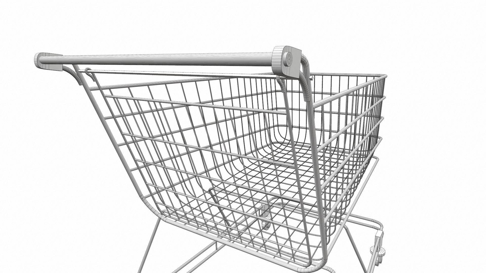 Shopping cart 3D model_7