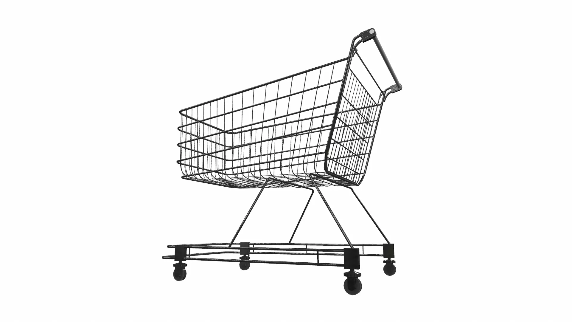 Shopping cart 3D model_0