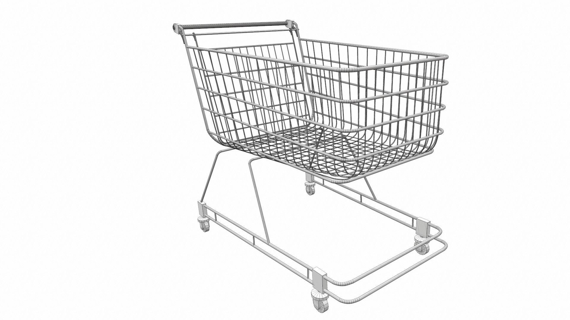 Shopping cart 3D model_9