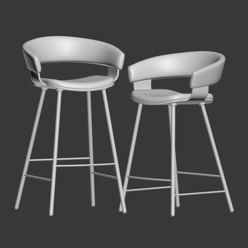 Barstool and Counter Stool Mollie Allermuir  3D model_3