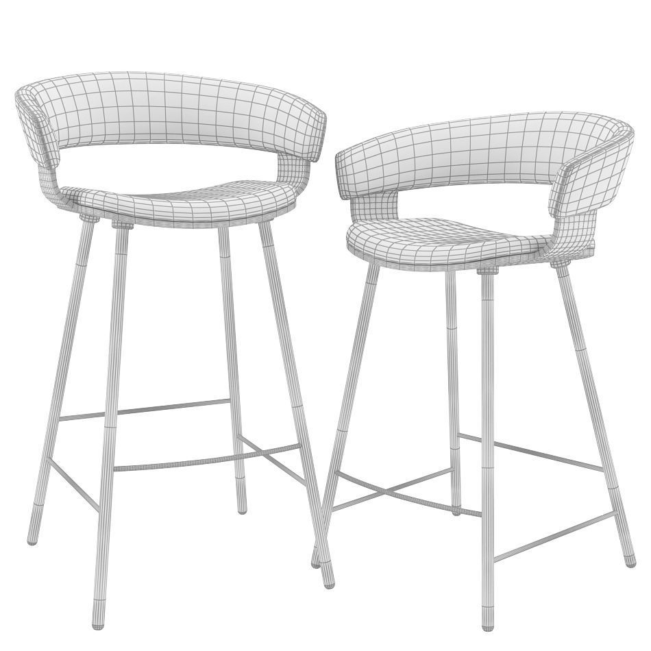 Barstool and Counter Stool Mollie Allermuir  3D model_4