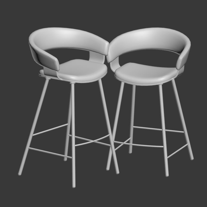 Barstool and Counter Stool Mollie Allermuir  3D model_1