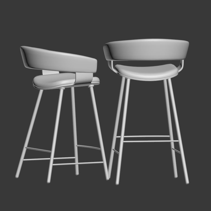 Barstool and Counter Stool Mollie Allermuir  3D model_2