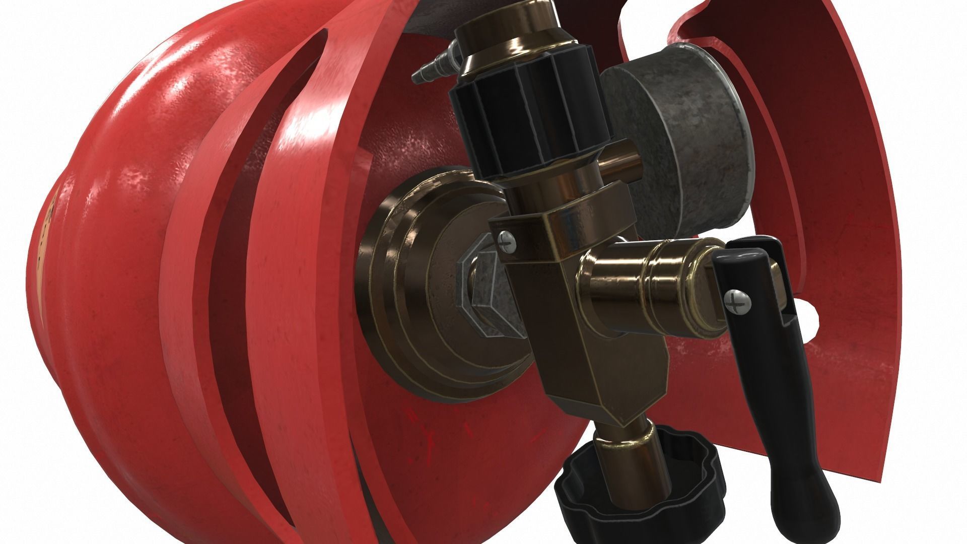 Gas cylinder tank L8 3D model_9