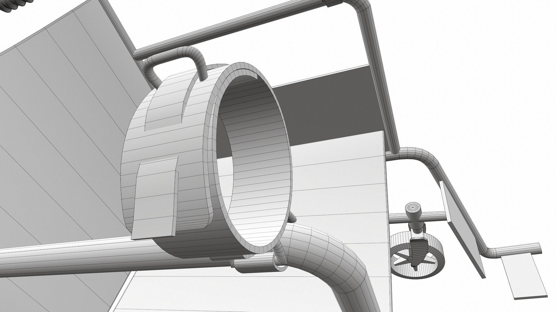 Wheelchair 1 metal 3D model_13