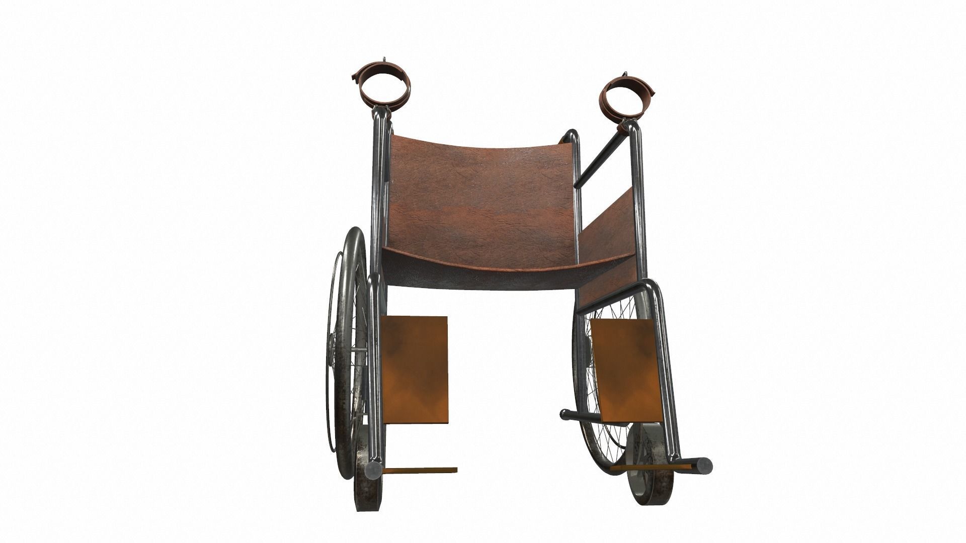 Wheelchair 1 metal 3D model_1